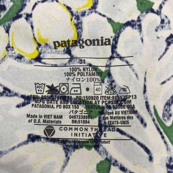 Patagonia Botanical Print Board Shorts Men's 31 - Picture 7 of 13